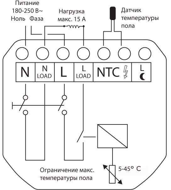 Схема електричних з'єднань Veria Control B45