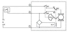 схема підключення приводу Honeywell VC8010, SPST, роз'єм Molex