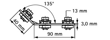 Схема - BIS RapidRail® уголок 135° длинный/короткий