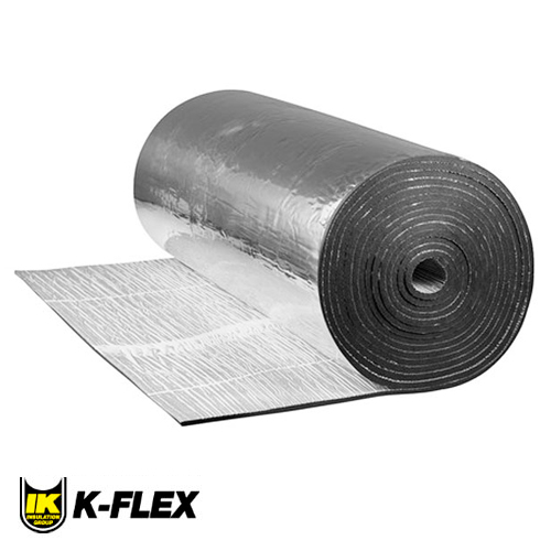 ᐉ Рулонная теплоизоляция фольгированная K-Flex ST AD+ALU 10x1000-20  самоклеящаяся, вспененный синтетический каучук (80310