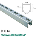Профіль монтажний С-подібний Walraven BIS RapidStrut | 3м | 1,5 мм | 41x41мм (6505344)