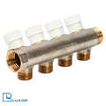Коллектор вентильный латунный Luxor CP 464 G1" х G1/2" ЕК на 4 выхода (68513304NEU)