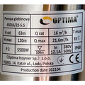 Скважинный насос OPTIMA 4SD 16/22, 5.5 кВт, 120 м, 3-х фазный (000020908)