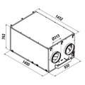 Приточно-вытяжная установка с рекуперацией тепла Вентс ВУТ 2000 ПЭ ЕС