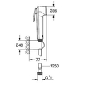 Гигиенический душевой набор Grohe Tempesta-F Trigger Spray 30 шланг металл (26354000)
