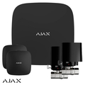 Система защиты от протечек Ajax Hub 2 (2G) Black (2 датчика, 2 крана  3/4")