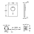 Інфрачервона кнопка для інсталяції Grohe Tectron Skate | нержавіюча сталь (37419SD0)