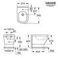 Біде підвісне Grohe Euro Ceramic (39208000)