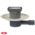 Трап з решіткою під плитку HL510Prblue-3020 DN40/50 із сухим сифоном 132х132/112х112мм