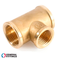 Трійник латунний редукційний General Fittings 1"х1/2"х1" ВВВ (270013H100410A)