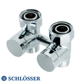 Вузол підключення ексклюзивний Schlösser прямий GZ 3/4 x M 22х1,5 хром (601000003)