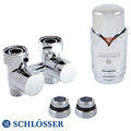 Комплект ексклюзивних вузлів Schlösser GZ 3/4 x M 22х1, 5, прямий, +2 шт. ніпель, термоголовка Brillant M30x1.5 (601000025)