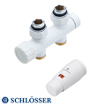 Комплект термостатичний Schlösser Duo-Plex 3/4" x M22x1,5 прямий, +2 шт. ніпель, термоголовка MINI (602100170)