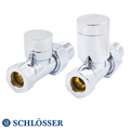Комплект клапанів Schlösser Elegant прямий GZ 1/2x15мм Cu хром (604200023)