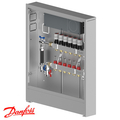 Розподільна станція регулювання теплої підлоги Danfoss UnoFloor Basic 6L, ліве (088X3106)