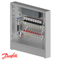 Розподільна станція регулювання теплої підлоги Danfoss UnoFloor Basic 8L, ліве (088X3108)
