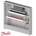 Розподільча станція регулювання теплої підлоги Danfoss UnoFloor Control 12R, праве (088X3672)