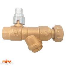 Кран шаровый для счетчика с фильтром  RIV 5114 Aqualink 1/2" с накидной гайкой 3/4"