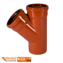 Тройник для наружной канализации 110/110х45° Ostendorf KG ПВХ (220300)