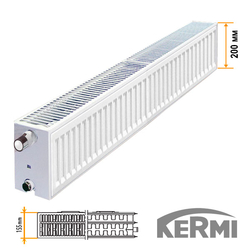 Стальной радиатор Kermi FKO Тип 33 200x2000 2704W (боковое подключение) 
