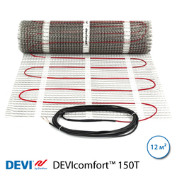 Теплый пол DEVIcomfort™ 150T, 12 м2, 1800 Вт, нагревательный мат (83030588)