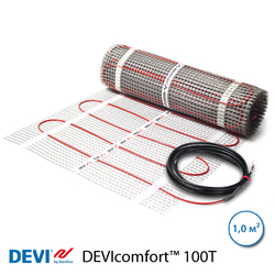Теплый пол DEVIcomfort™ 100T, 1 м2, 100 Вт, нагревательный мат (83030502)