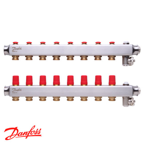 Danfoss SSM-8 Коллекторы из н/ж стали 8+8 | без расходомеров (088U0808)