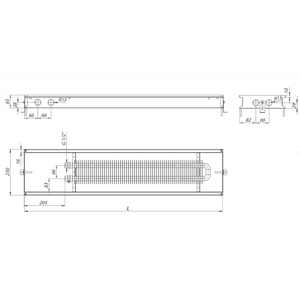 Carrera M Inox 230х1000х65