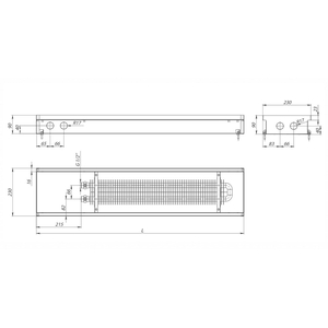 Carrera S Inox 230х1000х90