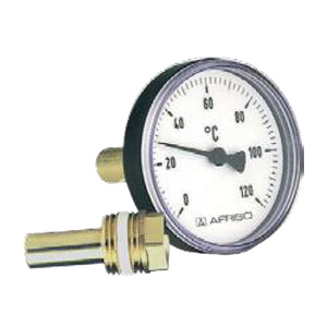 Термометр AFRISO тип BiTh 63 AX | шток 45 мм | до 120°C | 1/2" | к.т. 2,0 | пластик