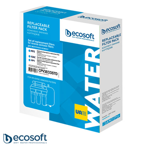 Комплект картриджів Ecosoft 1-2-3 для фільтрів зворотного осмосу (CPV3ECOSTD)