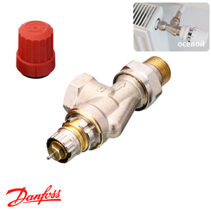 Термостатичний клапан Danfoss RA-N 1/2 " Ду15 осьовий (013G0153)