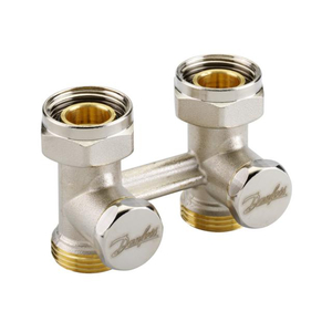 Узел нижнего подключения прямой Danfoss RLV-KS G1/2A x G3/4A запорный (003L0220)