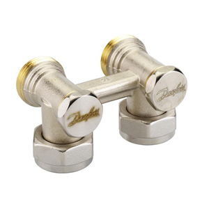 Узел нижнего подключения угловой Danfoss RLV-KS G1/2A x G3/4A запорный (003L0222)