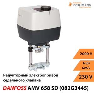 Danfoss AMV 658 SD Редукторний електропривод (082G3445)