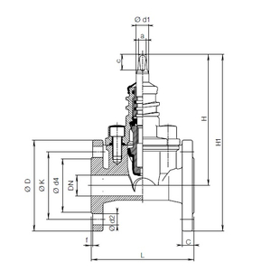 Задвижка Hawle 4000 ДУ 32 Ру16 с обрезиненным клином