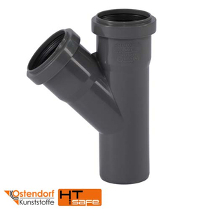 Тройник для внутренней канализации 50/50х45° Ostendorf HT Safe (172200)