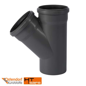 Тройник для внутренней канализации 160/160х45° Ostendorf HT Safe (177200)