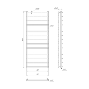 Водяна рушникосушарка Mario Турин 1360х530х500 | драбинка 13