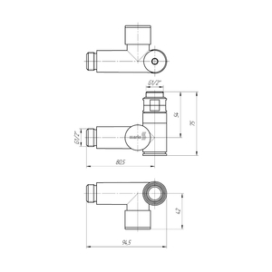 Кран угловой Mario под ТЭН 1/2"