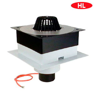 Покрівельна воронка HL63.1P / 1 з електрообігрівом і регульованою висотою короба / DN110