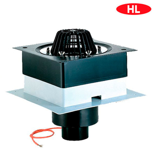 Покрівельна воронка HL63. 1/7 з електрообігрівом і змінною висотою монтажного короба | DN75