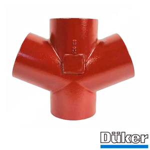 Хрестовина чавунна каналізаційна одноплощинна Duker SML 70° 100/100/100 мм