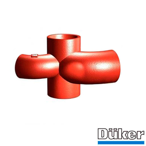 Хрестовина чавунна каналізаційна комбінована Duker SML 88° 100/100/80 мм