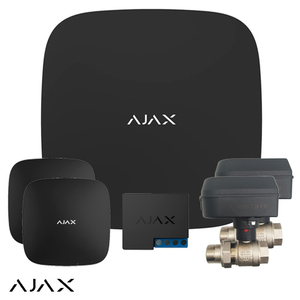 Система захисту від протікання Ajax Hub Black (2 датчики, 2 крана 3/4")