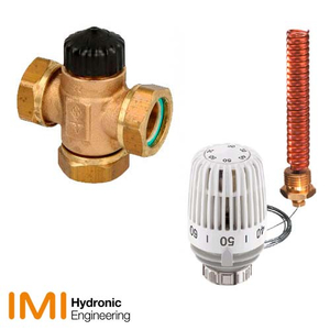 Трехходовой смесительный клапан с термоголовкой IMI Heimeier К DN15 | 3/4" | 20-70°C