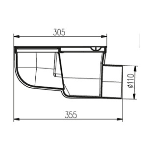 Дождеприемник пластиковый MCH 325 D чёрный (375 л/мин)