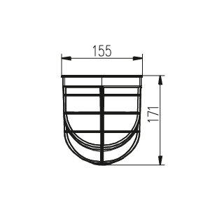 Дождеприемник пластиковый MCH 325 D чёрный (375 л/мин)