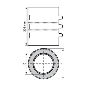 Противопожарная гильза Walraven Pacifyre MK II Dn56 52-58мм (2154054056)