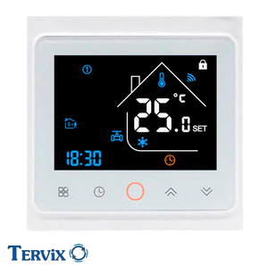 Терморегулятор с Wi-Fi управлением Tervix Pro Line WiFi Thermostat | для водяного и электр. теплого пола | с выносным датчиком 3000мм (114131)